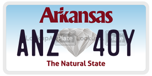 ANZ40Y  license plate in AR