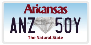ANZ50Y  license plate in AR