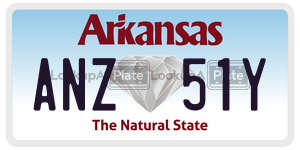 ANZ51Y  license plate in AR