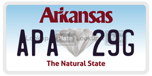 APA29G  license plate in AR