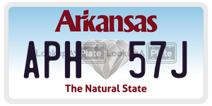 APH57J  license plate in AR