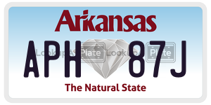 APH87J  license plate in AR