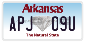 APJ09U  license plate in AR