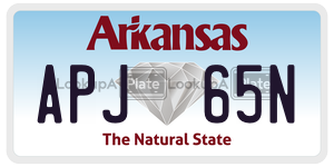APJ65N  license plate in AR