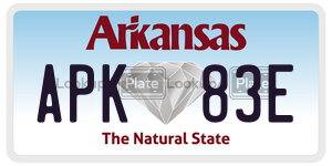 APK83E  license plate in AR