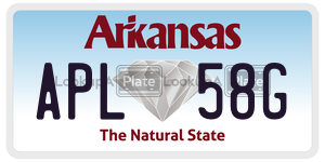 APL58G  license plate in AR