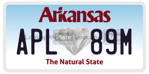 APL89M  license plate in AR