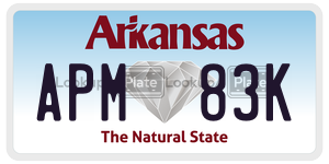 APM83K  license plate in AR