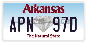APN97D  license plate in AR
