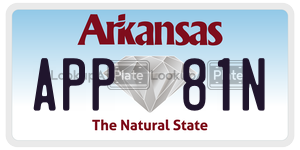 APP81N  license plate in AR