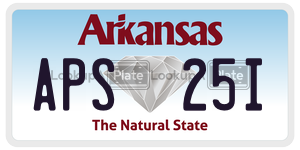 APS25I  license plate in AR