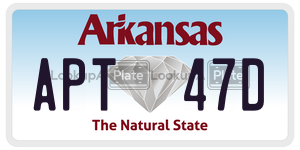 APT47D  license plate in AR