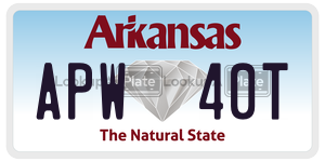 APW40T  license plate in AR