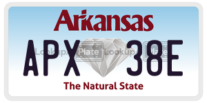 APX38E  license plate in AR