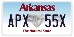 APX55X  license plate in AR
