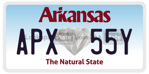 APX55Y  license plate in AR