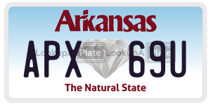 APX69U  license plate in AR