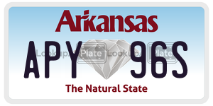 APY96S  license plate in AR