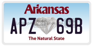 APZ69B  license plate in AR
