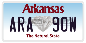 ARA90W  license plate in AR
