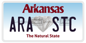 ARASTC  license plate in AR