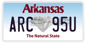 ARC95U  license plate in AR