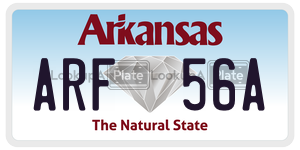 ARF56A  license plate in AR