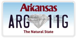 ARG11G  license plate in AR