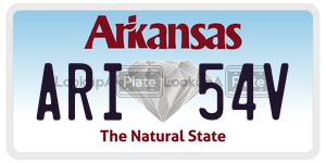 ARI54V  license plate in AR