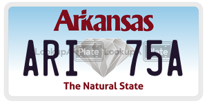 ARI75A  license plate in AR