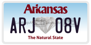 ARJ08V  license plate in AR