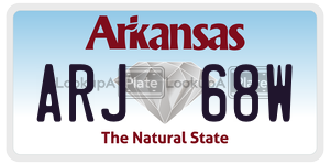 ARJ68W  license plate in AR