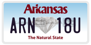 ARN18U  license plate in AR