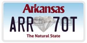 ARR70T  license plate in AR