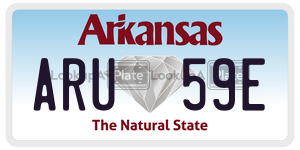 ARU59E  license plate in AR