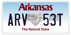 ARV53T  license plate in AR