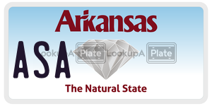 ASA  license plate in AR