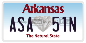 ASA51N  license plate in AR
