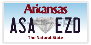 ASAEZD license plate in Arkansas