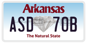 ASD70B  license plate in AR