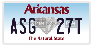 ASG27T license plate in Arkansas