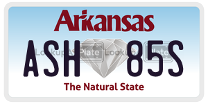 ASH85S  license plate in AR