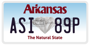 ASI89P  license plate in AR