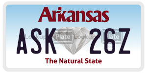 ASK26Z  license plate in AR