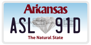 ASL91D  license plate in AR