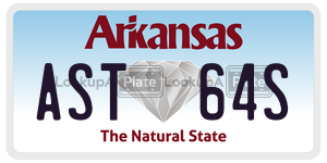 AST64S  license plate in AR
