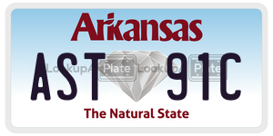 AST91C  license plate in AR