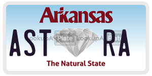 ASTRA  license plate in AR