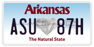 ASU87H  license plate in AR