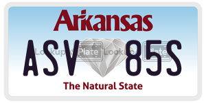 ASV85S  license plate in AR